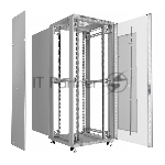Шкаф телекоммуникационный напольный Cabeus SH-05C-42U80/100 19" для распределительного и серверного оборудования 42U 800x1000x2055мм (ШхГхВ) передняя стеклянная и задняя сплошная металлическ, вид 3