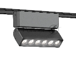 Светильник трековый светодиодный GV1469 BK черный IP20 6W 4200K 48V 24° 122x26x80
