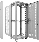 Шкаф серверный напольный Cabeus ND-05C-42U60/80 IP20, 42U, 2055х600х800 мм (ВхШхГ), дверь: перфорация, разборный, серый, вид 10