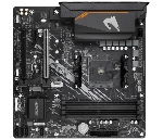 Материнская плата Gigabyte B550M AORUS ELITE, AM4, AMD B550, 4xDDR4, 4xSATA, 2xM.2, 2xPCIe x16, HDMI, DVI, 1xGb LAN, 8xUSB, 3x3.5 мм, 7.1, microATX
