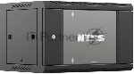 Шкаф коммутационный NTSS (NTSS-W9U6060GS-BL) настенный 9U 570x600мм пер.дв.стекл 60кг черный 22кг