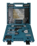 Наборы Makita D-31778 Набор 104шт,отвертка ручн,держ-ль магн,отв.насадки,сверла д\дер,мет,бет,рулетка,ур-нь,зенкер,нож,чем 