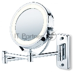 Зеркало косметическое Beurer BS59 d=11см, настенное, с подсветкой, хром