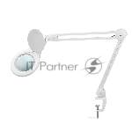 Лупа на струбцине Rexant, круглая, 5D, с подсветкой 56 SMD LED, белая 31-0403