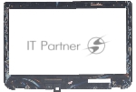 Сенсорное стекло (тачскрин) для Toshiba Satellite U40T S40T, черный с рамкой