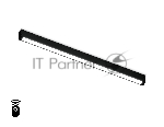 Управляемый светодиодный светильник для шинопровода Magnetic Ambrella light GL1292 BK черный IP20 24W 3000K-6400K 220V 120° 562*25*42 (Без ПДУ)