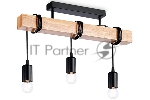 Светильник Ambrella light TR8182/3 BK/LW черный/светлое дерево E27*3 max 40W 500*50*420