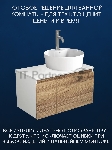 Комплект для ванной, 3 предмета (Тумба подвесная Bau Blackwood 80 + Раковина BAU 51х41, с отв. под см-ль, Смеситель Dream, нерж. сталь)