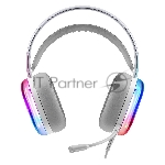 Гарнитура Defender Cyborg белый, проводная, USB, подсветка