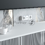 Розетка с заземлением, шторками и USB тип A+C Gallant (белый)