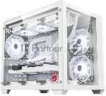 Компьютерный корпус Bloody BD-CC108 белый без БП mATX 9x120мм 2xUSB 3.0 audio bott PSU
