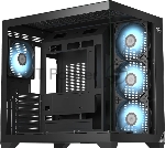 Компьютерный корпус без блока питания PCCooler C3T700 BK, Midi-Tower, TG, no fans, 1xUSB-A 3.0 + 1xUSB-A 2.0 + 1xUSB-C, ATX, mATX, mITX черный