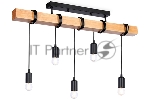 Светильник Ambrella light TR8183/5 BK/LW черный/светлое дерево E27*5 max 40W 800*50*420