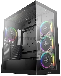 Компьютерный корпус Deepcool CG580 4F V2 без БП, боковое окно (панорама), 4x120мм ARGB PWM вентилятора, черный, ATX (R-CG580-BKADA4-G-2)