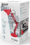 Светильник Gauss GT0034 настольный на струбцине/основание E27 красный 60Вт