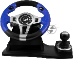 Руль черный SVEN GC-W600 (виброотдача, педали, джойстик, 12 кн., USB), вид 6
