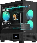 Компьютерный корпус AeroCool/Formula V Line Crystal E1M Black, MATX, USB3.0*2, Switch Display Panel