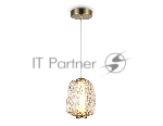 Подвесной светодиодный светильник Ambrella light LH30101 SB/TI бронза/янтарь 8W 3000K 140*140*1575