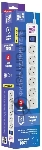 Фильтр-удлинитель Power Cube 3,0 м 6 розеток с заземлением (белый) 16А/3,5кВт/ Surge protector Power Cube 3,0 m 6 outlets (white) 16A / 3,5kVt