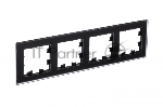 Рамка 4-м AtlasDesign Nature мат. стекло черный SchE ATN331004
