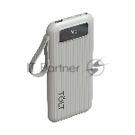 Портативный аккумулятор TOLT Stor SR-LB10D, 10000mAh, 22,5W, fast charging and PD, beige/ Powerbank TOLT Stor SR-LB10D, 10000mAh, 22,5W, fast charging and PD, beige