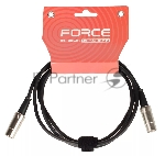 Кабель MIDI FORCE MCC-02/1.5MIDI DIN 5-pin - MIDI DIN 5-pin, высококачественный, диаметр 6 мм, для подключения синтезаторов, звуковых модулей и др. оборудования, профессиональные металлические разъемы, длина 1,5 м, черный