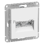 Розетка компьютерная двойная RJ45+RJ45, кат.5E, механизм, белый