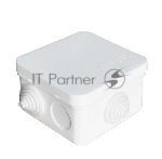 Коробка распр. ОП 75х75х45 7 выходов 3 гермоввода IP 54 крышка защелкивающаяся бел. Epplast 220321