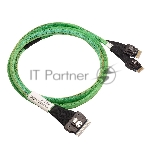 Кабель ACD-60004-ZC Slimline SASx8 (SFF8654) -to- 2 Slimline SASx4 (SFF8654)+ SFF9402, 1M, (аналог Broadcom 05-60004-00) 100