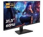 Монитор 31.5" ExeGate SmartView EF3200C IPS 3840x2160, 60 Гц, 5 мс, 16:9, 300 кд/м², HDMI 2.0, DP, 3.5 Jack, USB Hub, динамики (2x3 Вт), HDR10, FreeSync, черный