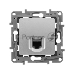 Информационная розетка RJ 45, категория 5e, UTP, Etika, алюминий