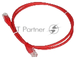 Патч-корд TWT UTP cat.5e, с заливными колпачками, 10.0 м, красный