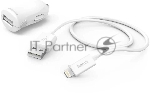 Комплект зарядное устройство Hama H-183266 2.4A для Apple кабель Apple Lightning белый