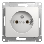 Механизм розетки 1-м СП Glossa 16А IP20 без заземл. бел. SchE GSL000141