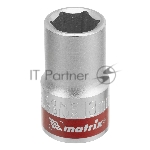 Головка торцевая, 13 мм, 6-гранная, CrV, под квадрат 1/2", хромированная Matrix