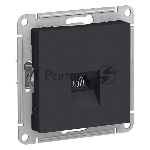 Механизм розетки компьютерной AtlasDesign RJ45 карбон SchE ATN001083