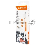 Кабель GoPower GP01T USB (m)-Type-C (m) 1.0м 2.4A ПВХ белый (1/800)