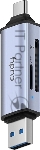 Картридер USB 3.2 Cudy UH200 2порт. серебристый, вид 12