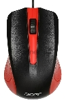 Мышь проводная Acer OMW012 черный/красный, 1200 dpi, USB, кнопки - 3