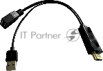 Переходник Buro HDMI (m)/DisplayPort (f) черный