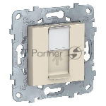 Механизм розетки компьютерная UNICA NEW RJ45 одиноч. кат.5е UTP беж. SchE NU541144