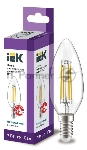 Лампа cветодиодная LED C35 IEK LLF-C35-7-230-40-E14-CL свеча прозр. 7Вт 230В 4000К E14 серия 360°