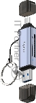 Картридер USB 3.2 Cudy UH200 2порт. серебристый, вид 10