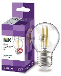 Лампа LED G45 шар прозр. Iek LLF-G45-7-230-40-E27-CL 7Вт 230В 4000К E27 серия 360°