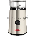 Кофемолка ARESA AR-3605 220-240В 50Гц 300Вт Вместимость контейнера для зерен 65 г. Корпус из металла, прозрачная крышка Импульсный режим работы Нож из нержавеющий стали Защита от случайного включения Возможность помола специй, орехов и сухофруктов