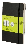 Блокнот Moleskine CLASSIC SOFT 90x140мм 192стр. нелинованный мягкая обложка фиксирующая резинка черный
