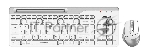 Комплект клавиатура+мышь A4Tech FStyler FB2535C беспроводной, USB + Bluetooth, 2000 DPI, белый