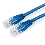 Патч-корд медный UTP Cablexpert PP10-1.5M/B cat.5e, 1.5м, литой, многожильный, синий