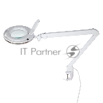Лупа на струбцине Rexant, круглая, 3D, с подсветкой 60 LED, сенсорный регулятор яркости, белая 31-0531