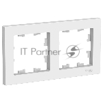 Рамка Schneider-electric AtlasDesign 2-постовая, универсальная, белый